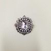image:imageAntique Rhinestone Brooch Pin for Women Girls Gold Tone Vintage Baroque Rectangle Crystal Shell Pearl Boho Victorian Style Brooches Lapel Pins Elegant Wedding Christmas Festival Ornament Jewelry GiftClear CZ
