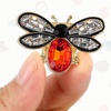 image:imageBee Brooch Pin Honey Bee Rhinestone Pins Vintage Crystal Insect Themed Lapel Pins Stylish Accessories for Women Men Party Dating DailyRed
