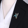 image:imageBird Hummingbird Brooch for Women  Elegant Vintage Hummingbird Rhinestone Bird Pin Jewelry for WomenLightBlue