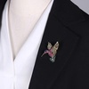 image:imageBird Hummingbird Brooch for Women  Elegant Vintage Hummingbird Rhinestone Bird Pin Jewelry for WomenPurple