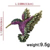 image:imageBird Hummingbird Brooch for Women  Elegant Vintage Hummingbird Rhinestone Bird Pin Jewelry for WomenPurple