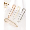 image:imageBoao 4 Pieces Women Brooch Pins Sweater Shawl Clips Faux Crystal Pearl Brooches Safety Pins Dress Shirt Clips for Women