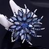 image:imageCrystal Floral Brooch for Women  Rhinestone Brooches Fashion Jewelry  Vintage Wedding Party Pins  Womens Clothing Accessories  Blue Wreath Design