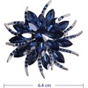 image:imageCrystal Floral Brooch for Women  Rhinestone Brooches Fashion Jewelry  Vintage Wedding Party Pins  Womens Clothing Accessories  Blue Wreath Design