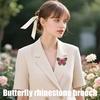 image:imageCrystal Rhinestone Butterfly BroochElegant Butterfly Lapel PinsFashion Exquisite Crystal Animal Shape Brooches Lapel PinsDress Accessories Jewelry Gift for Women Daily DecorationRed