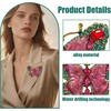 image:imageCrystal Rhinestone Butterfly BroochElegant Butterfly Lapel PinsFashion Exquisite Crystal Animal Shape Brooches Lapel PinsDress Accessories Jewelry Gift for Women Daily DecorationRed