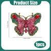 image:imageCrystal Rhinestone Butterfly BroochElegant Butterfly Lapel PinsFashion Exquisite Crystal Animal Shape Brooches Lapel PinsDress Accessories Jewelry Gift for Women Daily DecorationRed