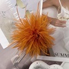 image:imageDainty Feather Flower Large Brooch Pin for Women Men Elegant Oversized Floral Lapel Pins Shawl Dress Suit Clothes Accessories Wedding Party Dance Banquet Fashion Jewelry 150mmCoral Orange