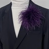 image:imageDainty Feather Flower Large Brooch Pin for Women Men Elegant Oversized Floral Lapel Pins Shawl Dress Suit Clothes Accessories Wedding Party Dance Banquet Fashion Jewelry 150mmDeep Purple