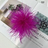 image:imageDainty Feather Flower Large Brooch Pin for Women Men Elegant Oversized Floral Lapel Pins Shawl Dress Suit Clothes Accessories Wedding Party Dance Banquet Fashion Jewelry 150mmRose Red