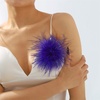 image:imageDainty Feather Flower Large Brooch Pin for Women Men Elegant Oversized Floral Lapel Pins Shawl Dress Suit Clothes Accessories Wedding Party Dance Banquet Fashion Jewelry 150mmPurple