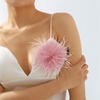 image:imageDainty Feather Flower Large Brooch Pin for Women Men Elegant Oversized Floral Lapel Pins Shawl Dress Suit Clothes Accessories Wedding Party Dance Banquet Fashion Jewelry 150mmPink