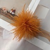 image:imageDainty Feather Flower Large Brooch Pin for Women Men Elegant Oversized Floral Lapel Pins Shawl Dress Suit Clothes Accessories Wedding Party Dance Banquet Fashion Jewelry 150mmCoral Orange