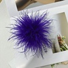 image:imageDainty Feather Flower Large Brooch Pin for Women Men Elegant Oversized Floral Lapel Pins Shawl Dress Suit Clothes Accessories Wedding Party Dance Banquet Fashion Jewelry 150mmPurple