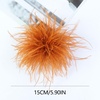 image:imageDainty Feather Flower Large Brooch Pin for Women Men Elegant Oversized Floral Lapel Pins Shawl Dress Suit Clothes Accessories Wedding Party Dance Banquet Fashion Jewelry 150mmCoral Orange