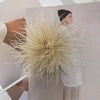 image:imageDainty Feather Flower Large Brooch Pin for Women Men Elegant Oversized Floral Lapel Pins Shawl Dress Suit Clothes Accessories Wedding Party Dance Banquet Fashion Jewelry 150mmChampagne