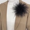 image:imageDainty Feather Flower Large Brooch Pin for Women Men Elegant Oversized Floral Lapel Pins Shawl Dress Suit Clothes Accessories Wedding Party Dance Banquet Fashion Jewelry 150mmBlack