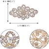 image:imageEVER FAITH Austrian Crystal Wedding Party Accessories 37 Inch Bridal Flower Ribbon Brooch for WomenClear GoldPlatedBase