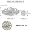 image:imageEVER FAITH Austrian Crystal Wedding Party Accessories 37 Inch Bridal Flower Ribbon Brooch for WomenClear SilverPlatedBase