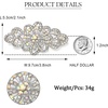 image:imageEVER FAITH Austrian Crystal Wedding Party Accessories 37 Inch Bridal Flower Ribbon Brooch for WomenIridescent AB
