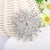 image:imageEVER FAITH Womens Austrian Crystal Elegant Flower Leaf Bridal Corsage Brooch PinWhite