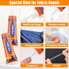 image:imageFITTDYHE Fabric Glue Permanent 60 ML Washable Clear Clothing Glue Super Fabric Glue for Rhinestones Patches Clothes Denim Leather Polyester Fabrics Doll Repair Flannel Cotton