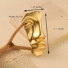 image:imageFigure Face Mask Brooch  Vintage Minimalist Metal Brooches Women Mengold