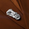 image:imageFigure Face Mask Brooch  Vintage Minimalist Metal Brooches Women Mensilver