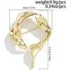 image:imageGold Chunky Brooch PinsLarge Metal Lapel Pin for WomenBig Geometric Vintage Pins Scarves Shawl AccessoriesIrregular