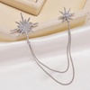 image:imageGold Crystal Star Chain Tassel Brooch Pin for Women MenGlitter Rhinestone Lapel Pins Dress Suit AccessoriesSilver Wedding Anniversary Fringe BroochSilver