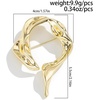 image:imageGold Statement Simple Hollow Brooch Pin for Women Vintage Unique Hammered Irregular Geometric Brooch Suit Costume Chest Accessories Y2K Jewelry GiftGold1