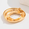 image:imageGold Statement Simple Hollow Brooch Pin for Women Vintage Unique Hammered Irregular Geometric Brooch Suit Costume Chest Accessories Y2K Jewelry GiftGold Set