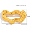image:imageGold Statement Simple Hollow Brooch Pin for Women Vintage Unique Hammered Irregular Geometric Brooch Suit Costume Chest Accessories Y2K Jewelry GiftGold