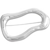 image:imageGold Statement Simple Hollow Brooch Pin for Women Vintage Unique Hammered Irregular Geometric Brooch Suit Costume Chest Accessories Y2K Jewelry GiftSilver Oval