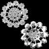image:imageHiceeden Lot 24 Pcs Crystal Brooches Pins Silver Shining Clear Rhinestone Brooches Flower Jewelry Bridal Wedding Bouquet Kit Gift for Girls Women DIY Decoration