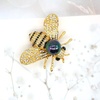 image:imageHoney Bee Brooches Crystal Insect Themed Bee Brooch Animal Fashion Shell Pearl Brooch Pin Gold ToneMulticolored black