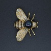 image:imageHoney Bee Brooches Crystal Insect Themed Bee Brooch Animal Fashion Shell Pearl Brooch Pin Gold ToneMulticolored black
