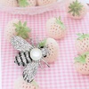 image:imageHoney Bee Brooches Crystal Insect Themed Bee Brooch Animal Fashion Shell Pearl Brooch Pin Gold TonePlatinum White Pearl
