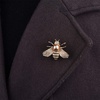 image:imageHoney Bee Brooches Crystal Insect Themed Bee Brooch Animal Fashion Shell Pearl Brooch Pin Gold Tonegold pearl