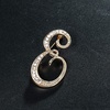 image:imageLetter Brooch Pins Initial Rhinestone Brooch for Women Crafts Gold AZGRE