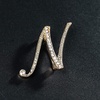 image:imageLetter Brooch Pins Initial Rhinestone Brooch for Women Crafts Gold AZGRN