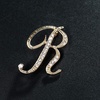 image:imageLetter Brooch Pins Initial Rhinestone Brooch for Women Crafts Gold AZGRR