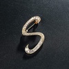 image:imageLetter Brooch Pins Initial Rhinestone Brooch for Women Crafts Gold AZGRS