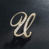 image:imageLetter Brooch Pins Initial Rhinestone Brooch for Women Crafts Gold AZGRU