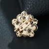 image:imageLot 12pcs Assorted Crystal Rhinestone Flower Brooch Pin Set for Women DIY Bridal Wedding Bouquet KitGold Plated  12pcs