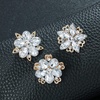image:imageLot 12pcs Assorted Crystal Rhinestone Flower Brooch Pin Set for Women DIY Bridal Wedding Bouquet KitGold Plated  12pcs