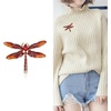 image:imageMINGHUA Pretty Enamel Red Blue Dragonfly Brooch Pin Charm Women Men Pin JewelryStainless Steel Blue Rose Gold Red Silver