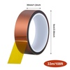 image:imageOutus 2 Rolls 30mm x 33m Total 216ft Heat Sublimation Tape High Temperature Transfer Tape Heat Resistant Polyimide for Electronics 3D Printers DIY Crafts Dark BrownDark Brown