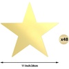 image:imageOutus 24 Pieces 11 Inch Large Gold Stars Cutouts Gold Stars Decoration Double Printed Paper Star for Movie Night Bulletin Board Decoration Classroom Wall Party Decor Back to Shcool Party Decor48