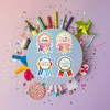 image:imageOutus 300 Pieces Its My Birthday Stickers Roll Happy Birthday Badge Stickers for Kids Home Classroom Birthday Gifts Party Decoration